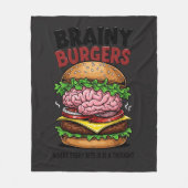 Brainy-Burger-Flanelldecke Fleecedecke (Vorderseite)