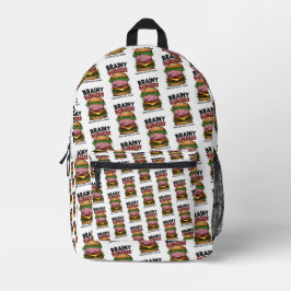 Brainy Burgers Backpack Bedruckter Rucksack
