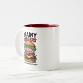 Brainy Burgers Coffee Mug Zweifarbige Tasse (Vorderseite Links)
