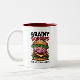 Brainy Burgers Coffee Mug Zweifarbige Tasse
