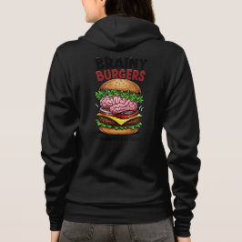 Brainy Burgers Erwachsene Reißverschluss-Jacke Hoodie