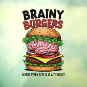 Brainy Burgers Fensteraufkleber (Blatt 3)