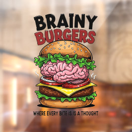 Brainy Burgers Fensteraufkleber