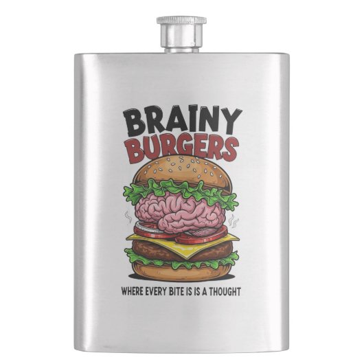 Brainy Burgers Flasche Flachmann (Vorderseite)