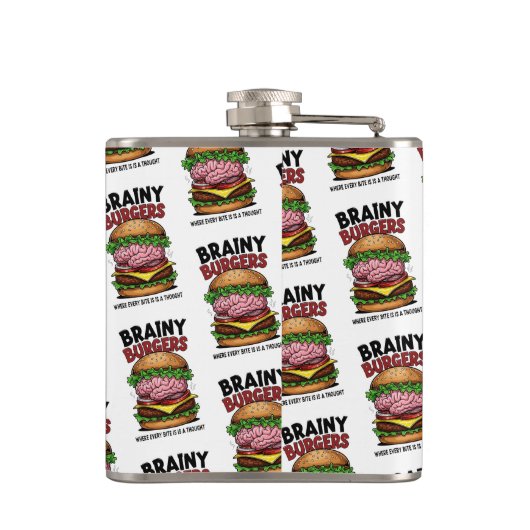 Brainy Burgers Flask Flachmann (Rückseite)