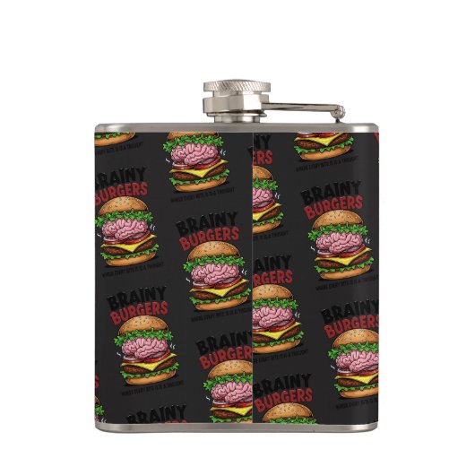 Brainy Burgers Flask Flachmann (Rückseite)