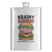 Brainy Burgers Flask Flachmann (Vorderseite)
