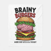 Brainy Burgers Fleece Blanket (Vorderseite)