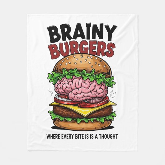 Brainy Burgers Fleece Blanket (Vorderseite)