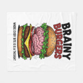 Brainy Burgers Fleece Blanket (Vorderseite (Horizontal))
