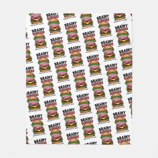 Brainy Burgers Fleece Blanket (Vorderseite)