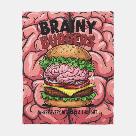 Brainy Burgers Fleece Blanket (Vorderseite)