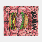 Brainy Burgers Fleece Blanket (Vorderseite (Horizontal))