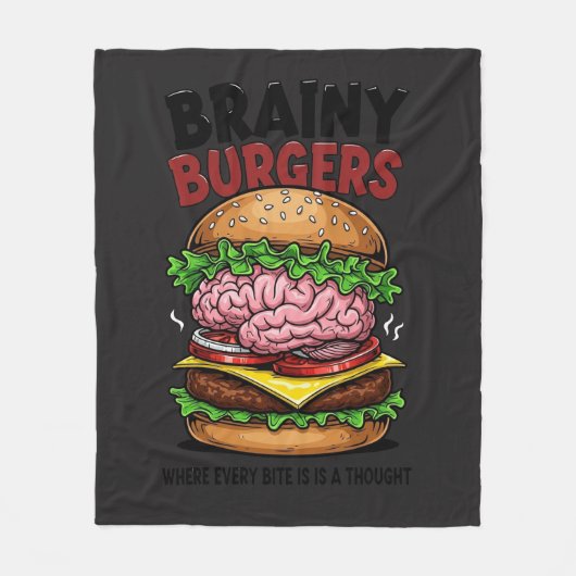 Brainy Burgers Fleece Blanket (Vorderseite)
