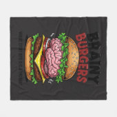 Brainy Burgers Fleece Blanket (Vorderseite (Horizontal))
