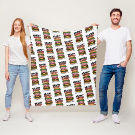 Brainy Burgers Fleece-Decke Fleecedecke