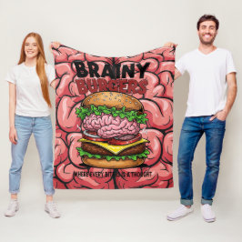 Brainy Burgers Fleece-Decke Fleecedecke