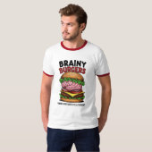 Brainy Burgers Ringer T-Shirt (Vorne ganz)