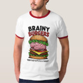 Brainy Burgers Ringer T-Shirt (Vorderseite)