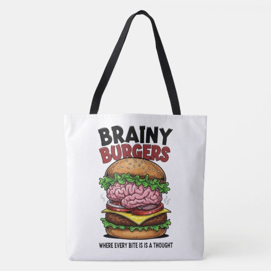 Brainy Burgers Tote Bag Tasche (Vorderseite)