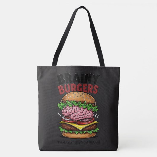 Brainy Burgers Tote Bag Tasche (Vorderseite)