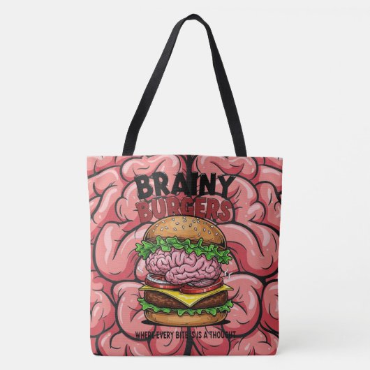 Brainy Burgers Tote Bag Tasche (Vorderseite)
