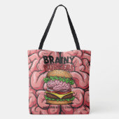 Brainy Burgers Tote Bag Tasche (Rückseite)