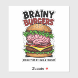 Brainy Burgers Vinyl Sticker