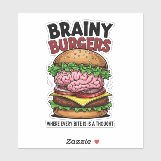 Brainy Burgers Vinyl Sticker (Blatt)