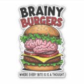 Brainy Burgers Vinyl Sticker (Vorderseite)