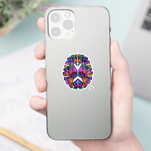 Brainy Custom-Cut Vinyl Sticker (Telefon)