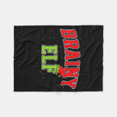 Brainy Elf Christmas Family Matching Group Xmas  Fleecedecke (Vorderseite (Horizontal))