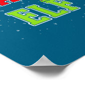 Brainy Elf Christmas Family Matching Group Xmas  Poster (Ecke)