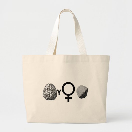 Brainy Girls Rock! Jumbo Stoffbeutel (Vorne)