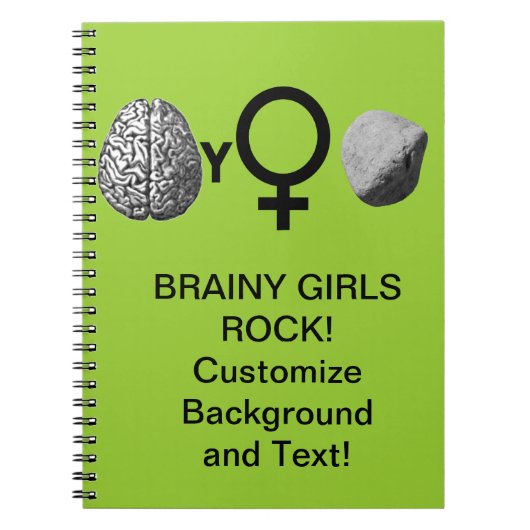 Brainy Girls Rock! Notizblock (Vorderseite)
