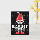 Brainy Gnome Christmas Family Matching Group Funny Karte (Gelbe Blume)