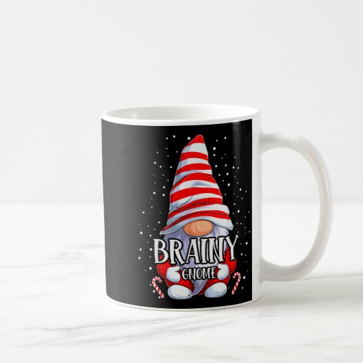 Brainy Gnome Christmas Pajamas Matching Family Gro Kaffeetasse (Rechts)