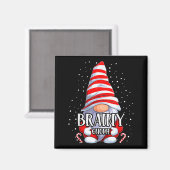 Brainy Gnome Christmas Pajamas Matching Family Gro Magnet (Vorderseite/Rückseite)
