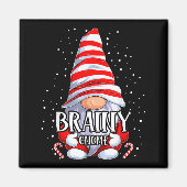 Brainy Gnome Christmas Pajamas Matching Family Gro Magnet (Vorne)