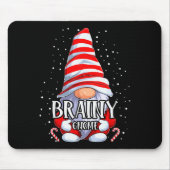 Brainy Gnome Christmas Pajamas Matching Family Gro Mousepad (Vorne)