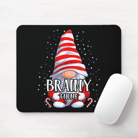 Brainy Gnome Christmas Pajamas Matching Family Gro Mousepad (Mit Mouse)