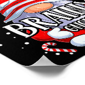 Brainy Gnome Christmas Pajamas Matching Family Gro Poster (Ecke)