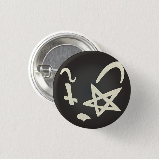 Brainy Katze Button (Vorne & Hinten)