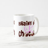 Brainy Mädchen-Liebeschokolade Kaffeetasse (VorderseiteRechts)
