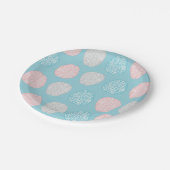 Brainy Pastellmuster (fantastische Pastellgehirne) Pappteller (Schrägansicht)