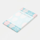 Brainy Pastellmuster (fantastische Pastellgehirne) Post-it Klebezettel (angewinkelt)