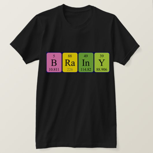Brainy Periodenname Shirt (Design vorne)