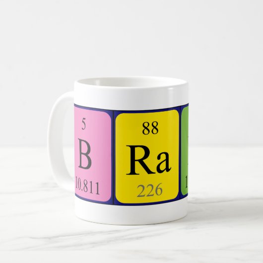 Brainy Periodenname Tasse (Vorderseite Links)