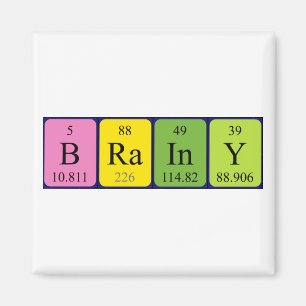Brainy Periodensystemnamenmagnet Magnet