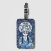 Brainy Person Gepäckanhänger (Vorderseite Vertikal)